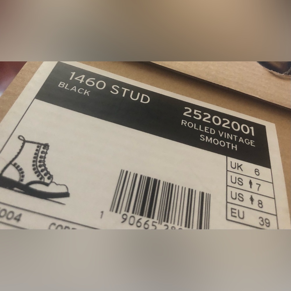 Dr. Martens 1460 Stud Rolled Vintage Smooth Boots - Picture 9 of 9